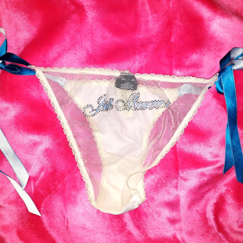 Vintage Victorias Secret just married panty bride